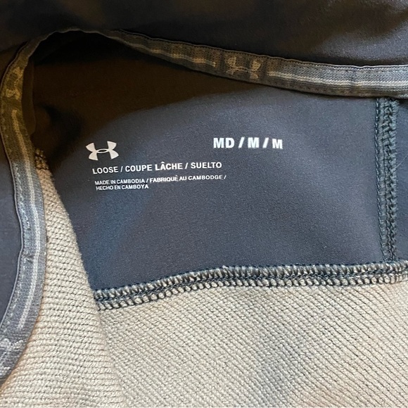 Under Armour Women's Graphite Gray Hybrid Quarter Zip Pullover. Size Medium - Picture 7 of 11